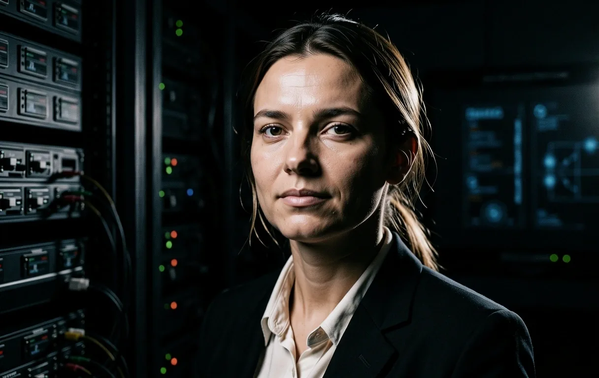 Technical precision components reflecting Chiefly AI's forensic approach.